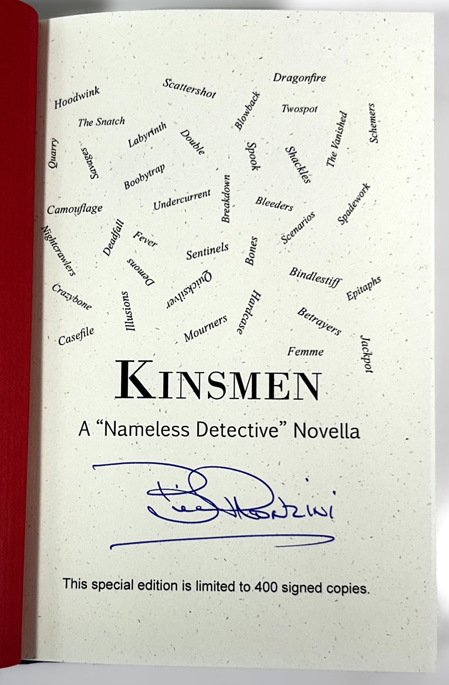 Kinsmen by Bill Pronzini 2012 SIGNED 1st Edition