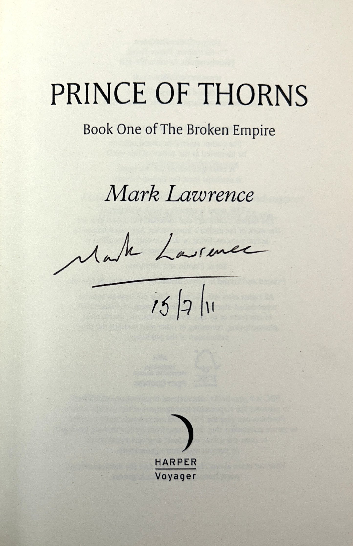 Complete Broken Empire Trilogy by Mark Lawrence SIGNED 2 Limited Editions