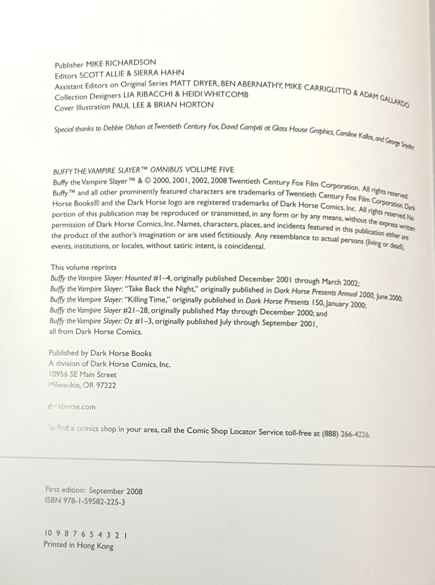 Set of 3 Buffy The Vampire Slayer Omnibuses (#4, #5, + #6) Dark Horse Comics