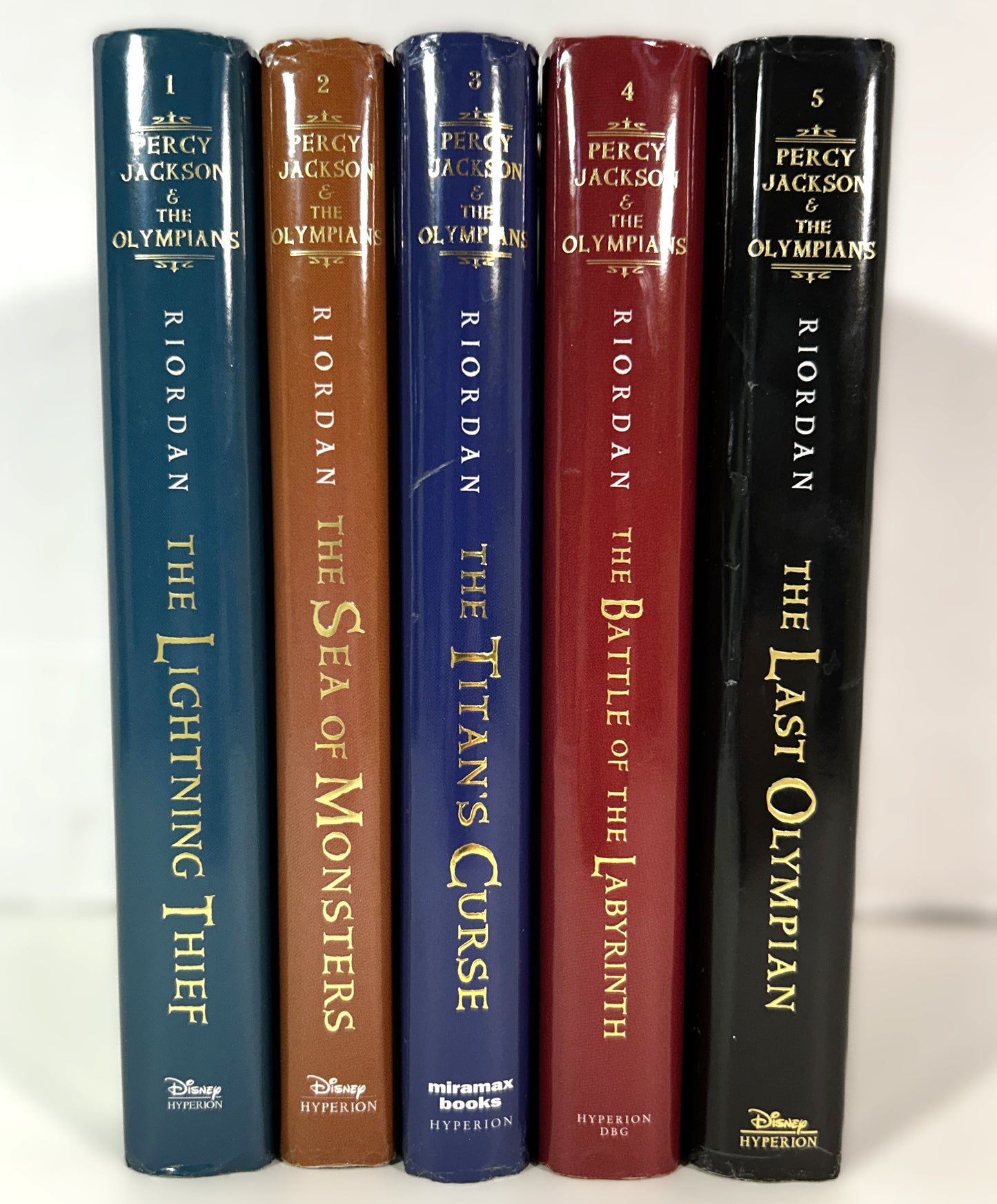 Set of 5 Percy Jackson & the Olympians by Rick Riordan 2005-2009 Early Prints/1st Editions