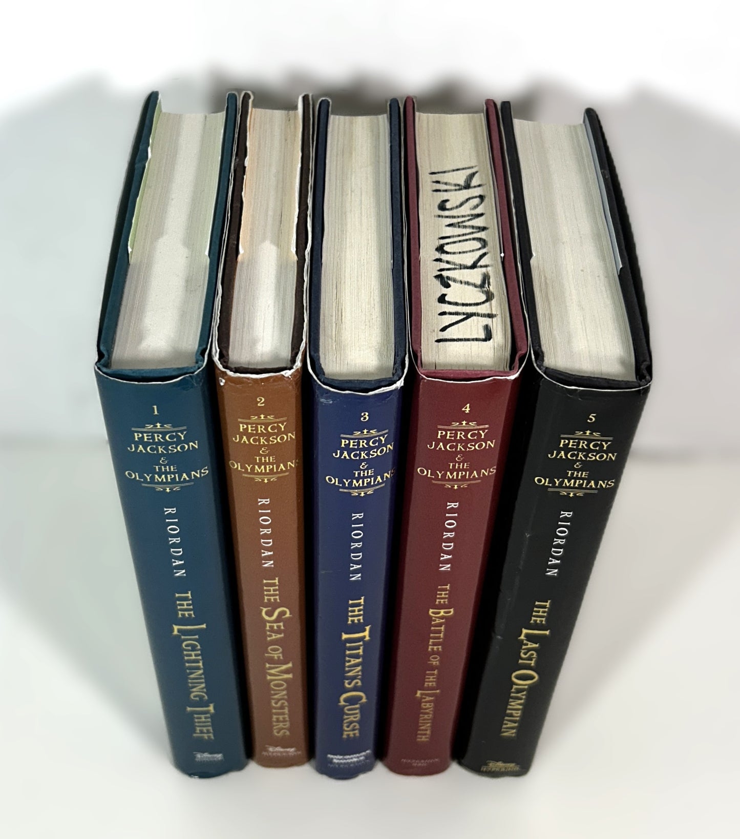 Set of 5 Percy Jackson & the Olympians by Rick Riordan 2005-2009 Early Prints/1st Editions