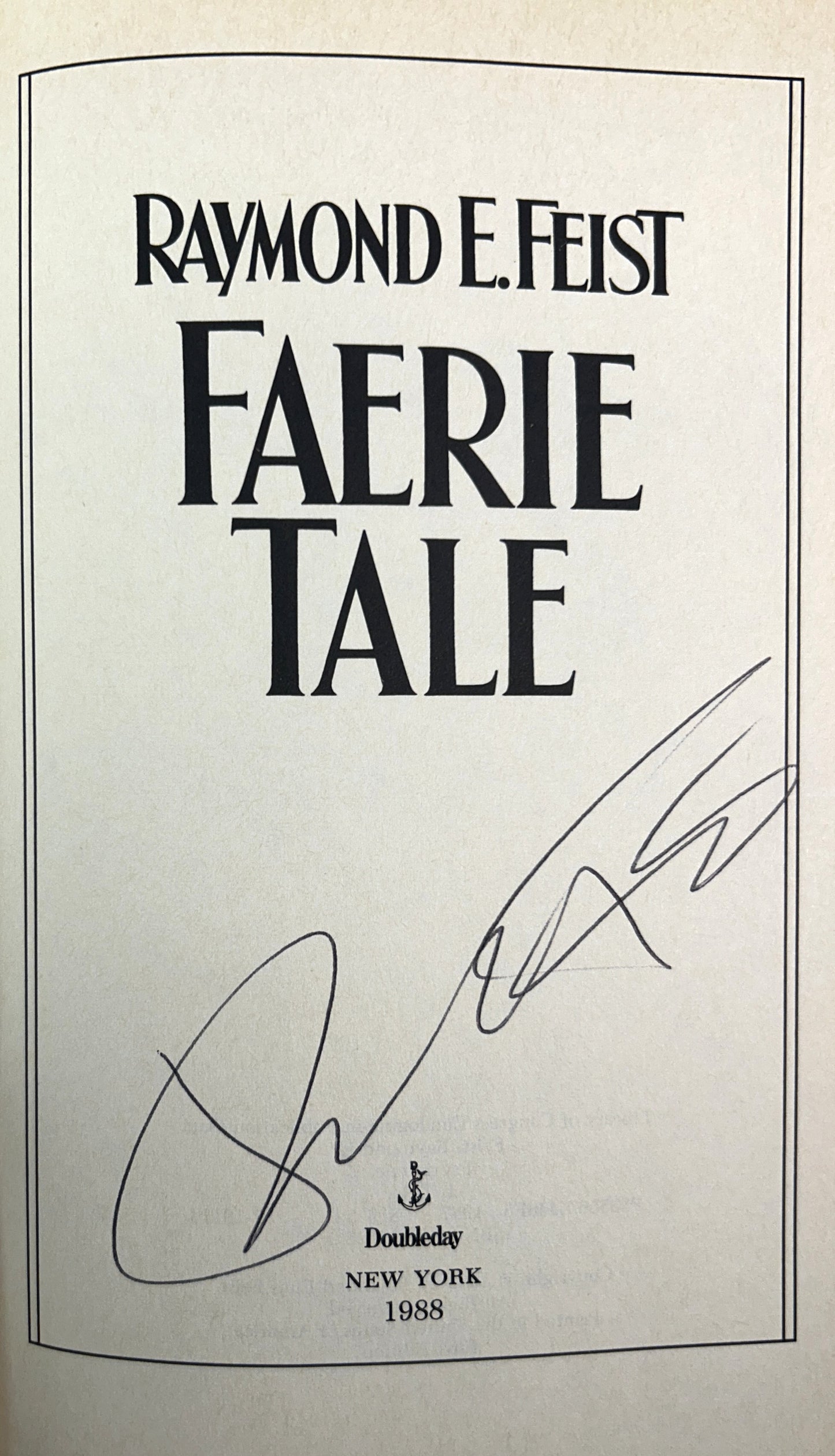 Faerie Tale by Raymond E. Feist 1988 SIGNED 1st Edition