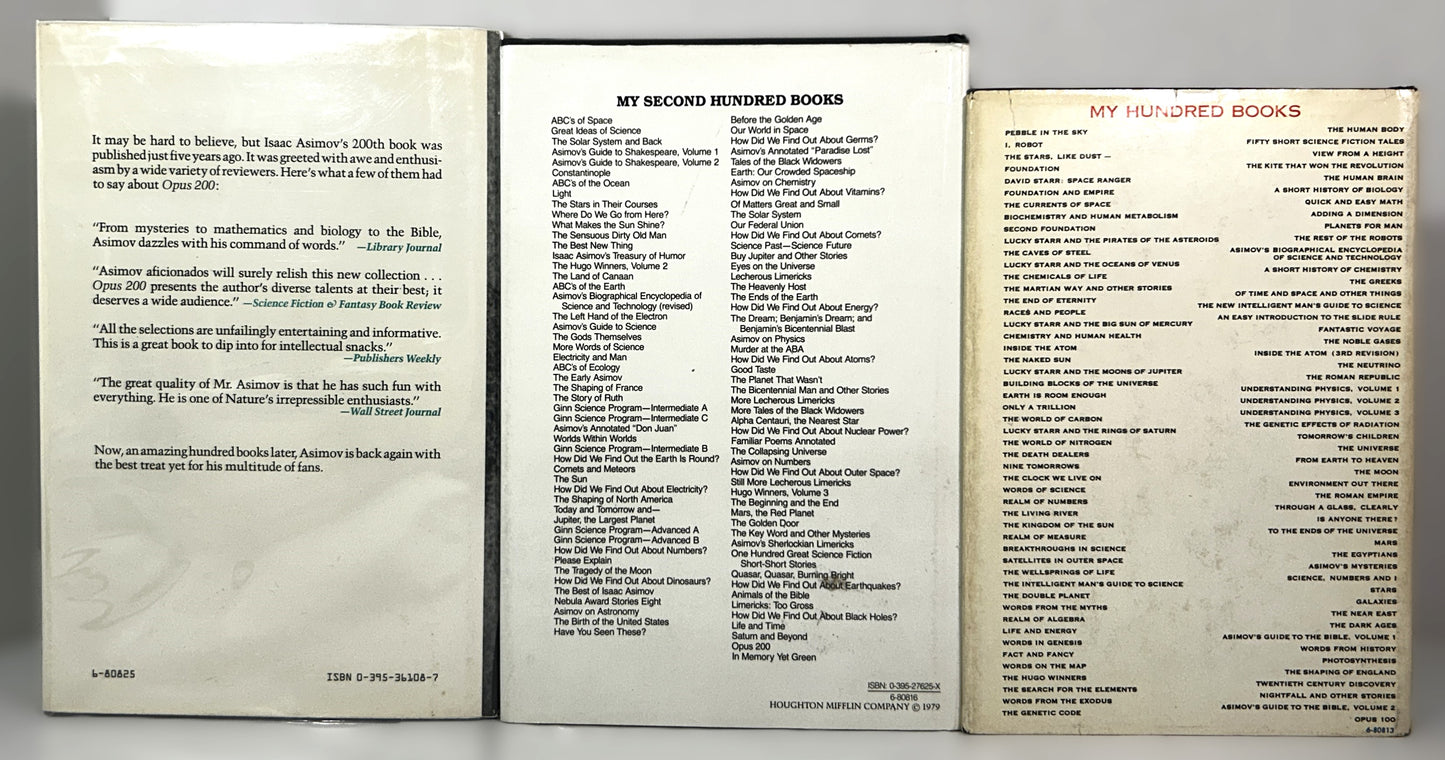 Opus 100, 200, & 300 by Isaac Asimov 1969-1984