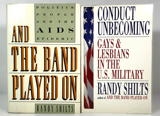 Set of 2 Randy Shilts Political/Social Justice LGBTQIA+ Nonfiction circa 1980s