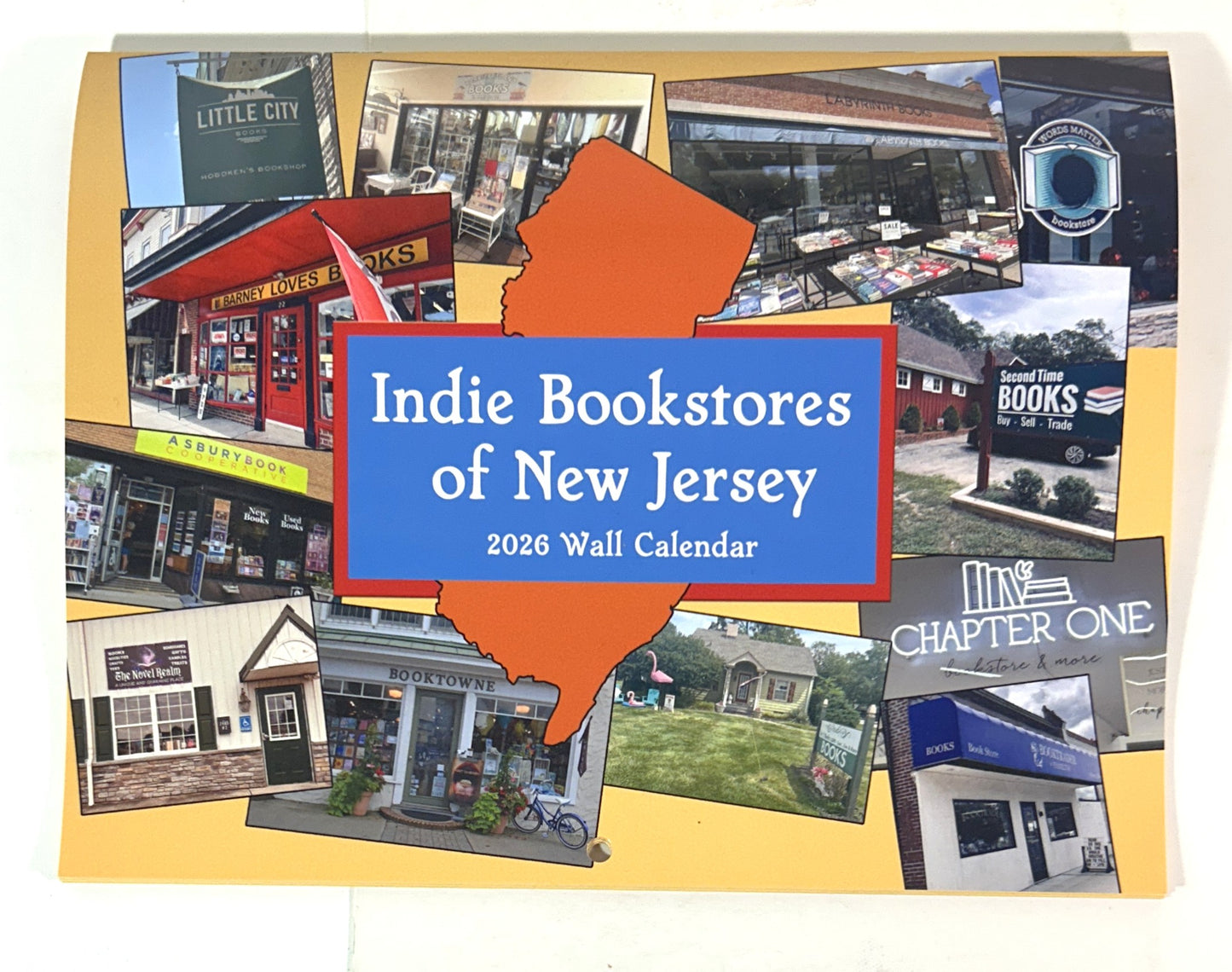 2026 Indie Bookstores of New Jersey Wall Calendar