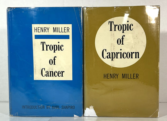 Tropic of Capricorn/Tropic of Cancer by Henry Miller 1961 1st/3rd Printings