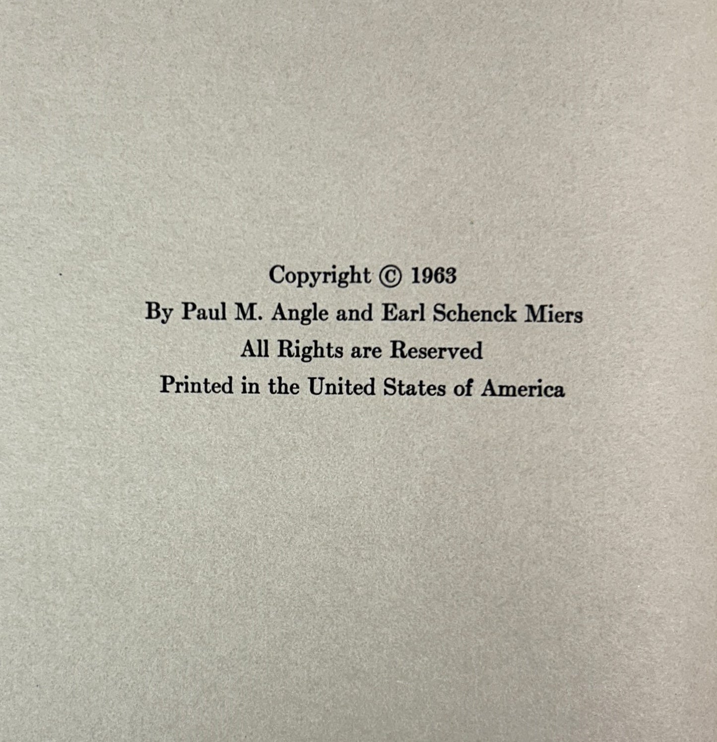 The American Family: An Album of a Self Reliant People by Paul M. Angle & Earl Schenck Miers 1963