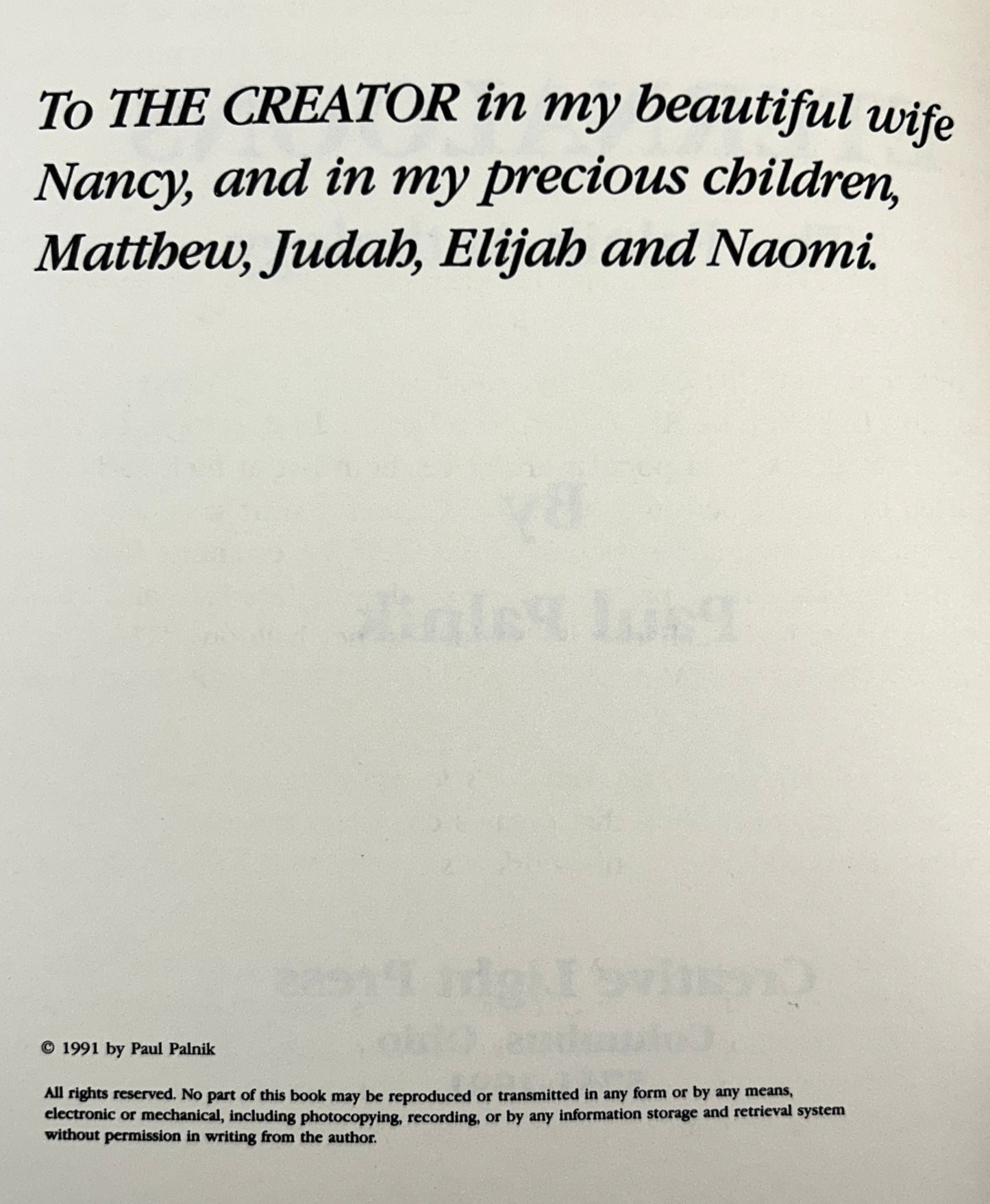 Eternaloons: The Palnik Anthology by Paul Palnik 1991 INSCRIBED