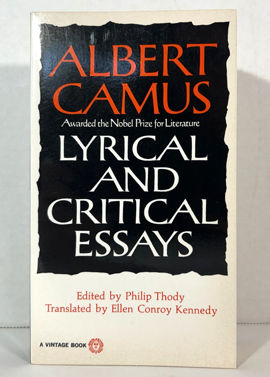 Albert Camus: Lyrical and Critical Essays edited by Philip Thody 1970