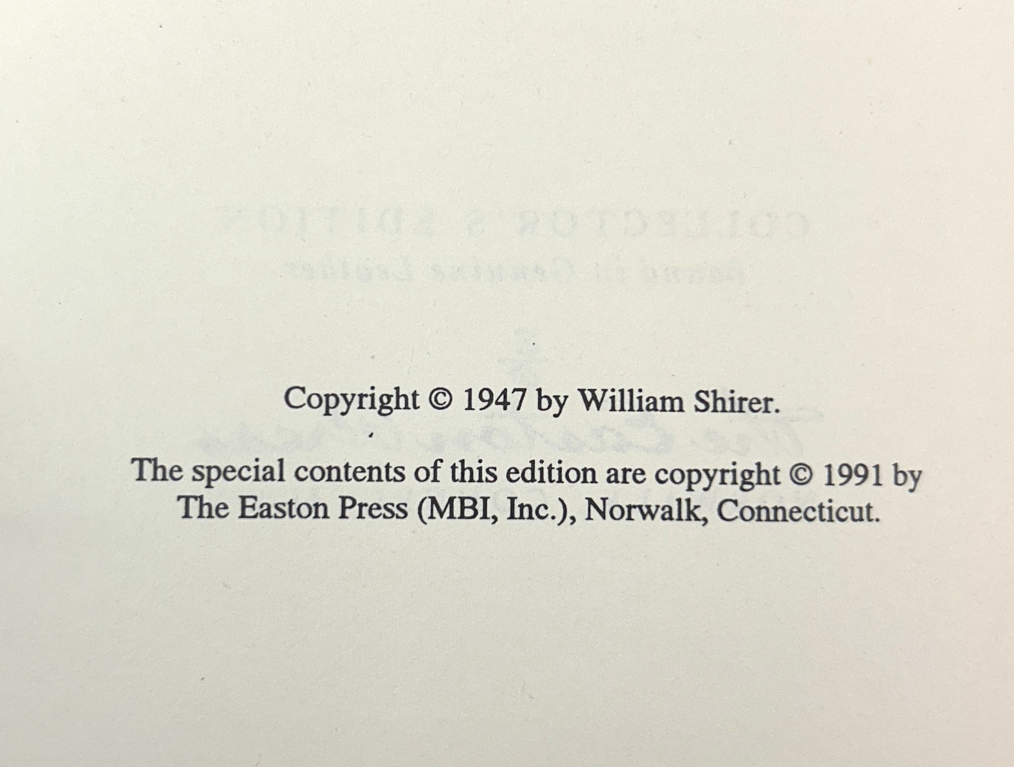 Easton Press: Berlin Diary & End of a Berlin Diary by William L. Shirer 1991