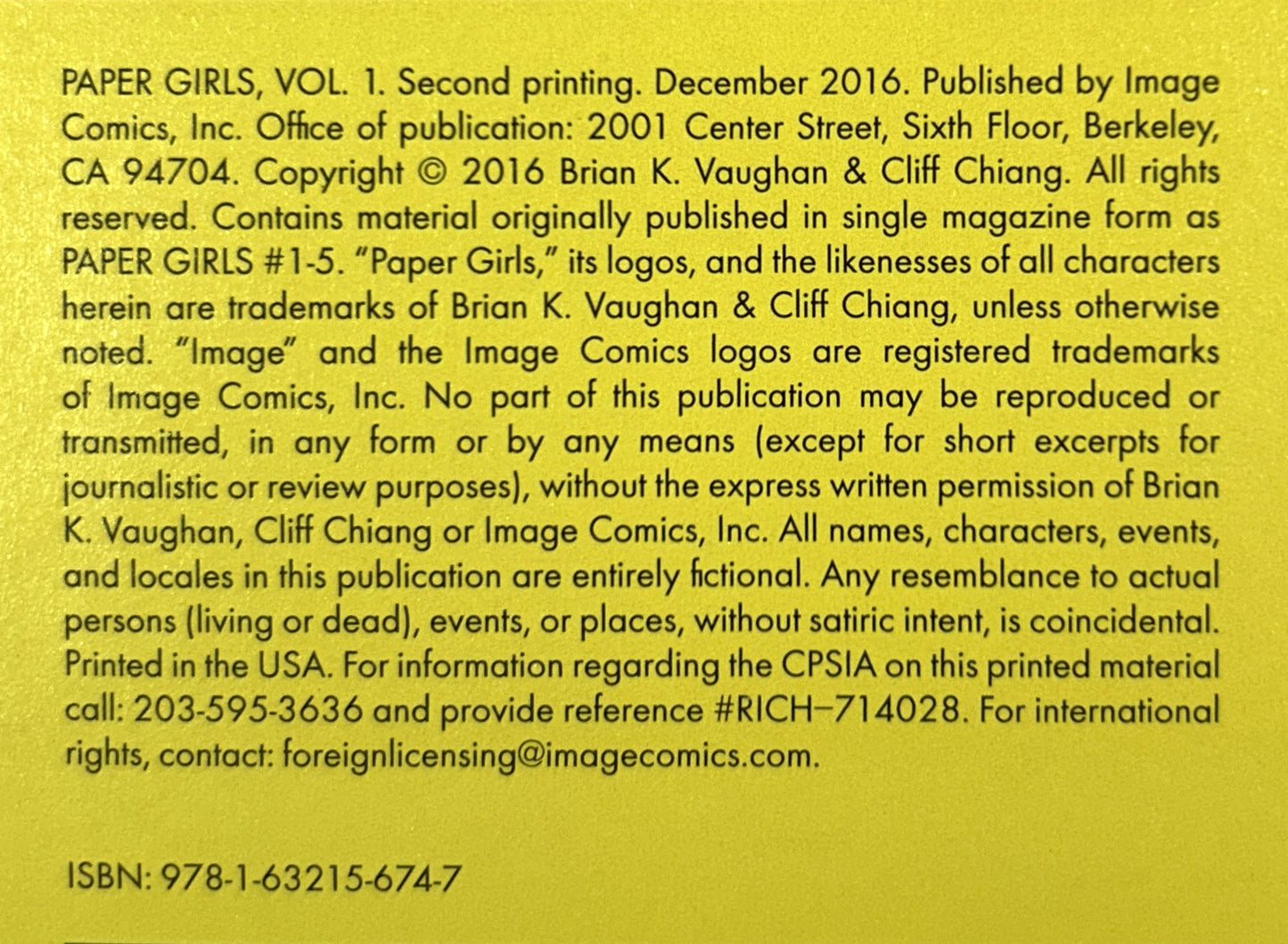 Set of 4 Paper Girls by Brian K. Vaughan 2016-2018 2nd/1st Printings