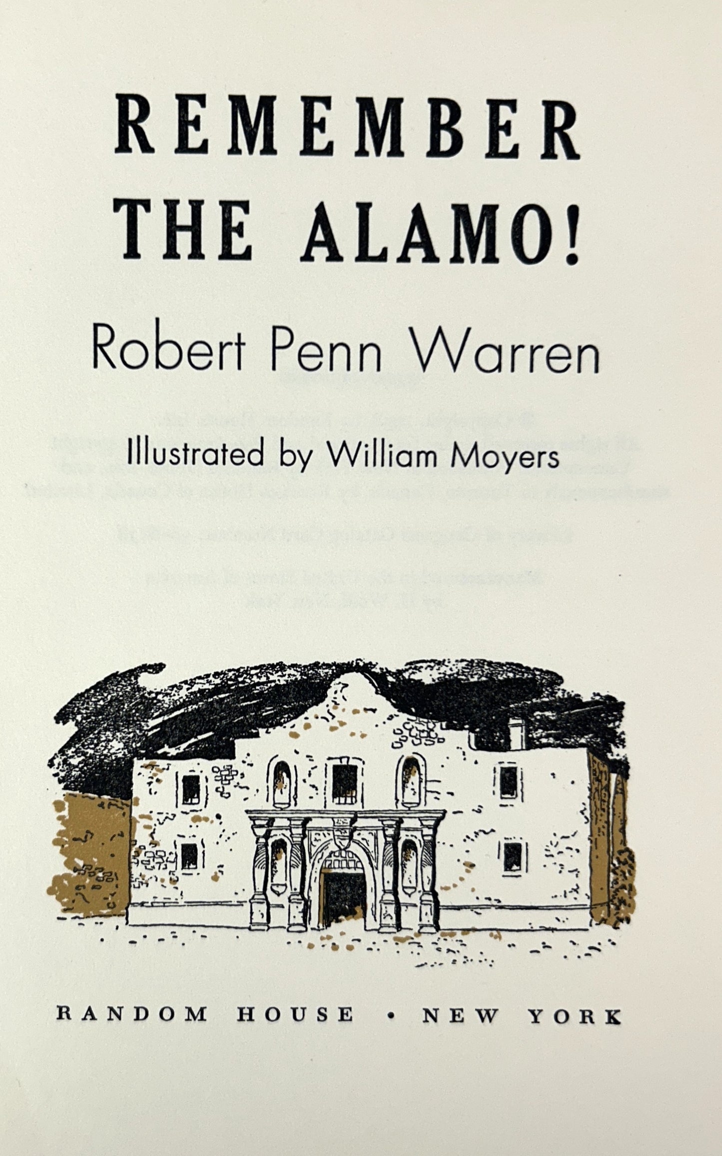 Landmark #79: Remember the Alamo! by Robert Penn Warren 1958 1st Print SIGNED Author's Letter