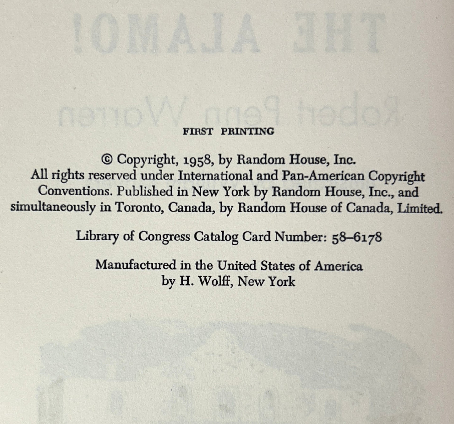 Landmark #79: Remember the Alamo! by Robert Penn Warren 1958 1st Print SIGNED Author's Letter