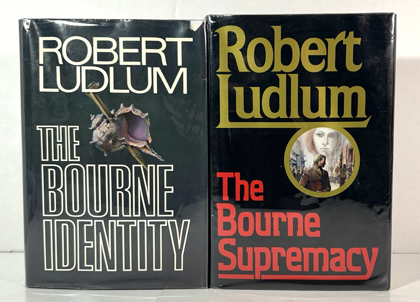 The Bourne Identity by Robert Ludlum 1980 SIGNED 1st Ed w/ Bourne Supremacy 2nd