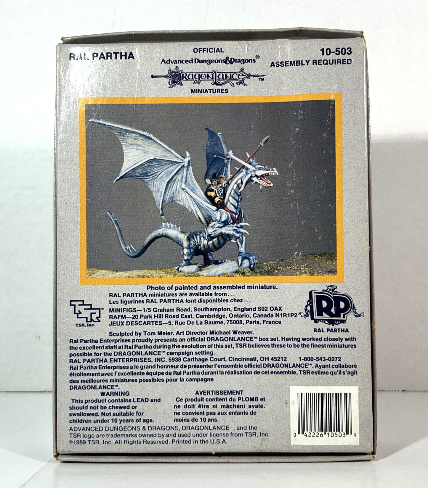 Official Advanced Dungeons & Dragons: Dragon Lance: Huma's Silver Dragon Miniatures
