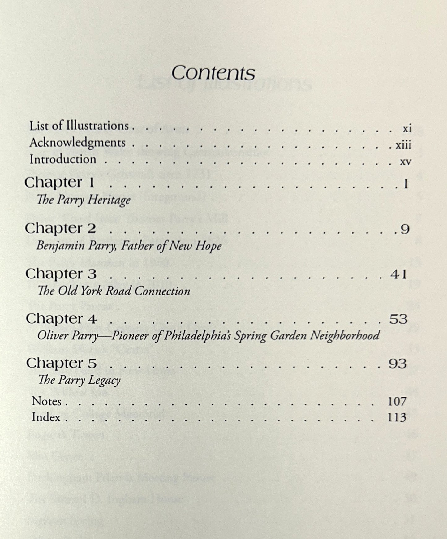 The Parrys of Philadelphia & New Hope by Roy Ziegler 2011 INSCRIBED + SIGNED