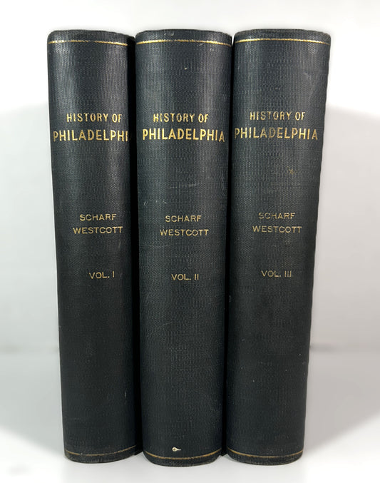 History of Philadelphia Scharf & Westcott 3 Vol Set Antique 1884 REBOUND Hardcovers