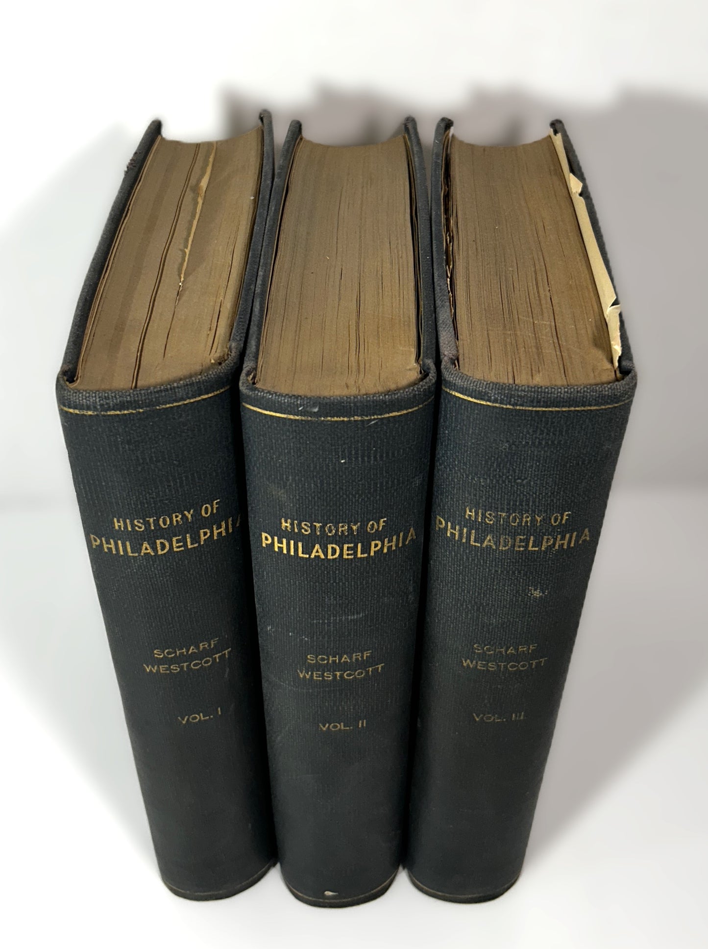 History of Philadelphia Scharf & Westcott 3 Vol Set Antique 1884 REBOUND Hardcovers