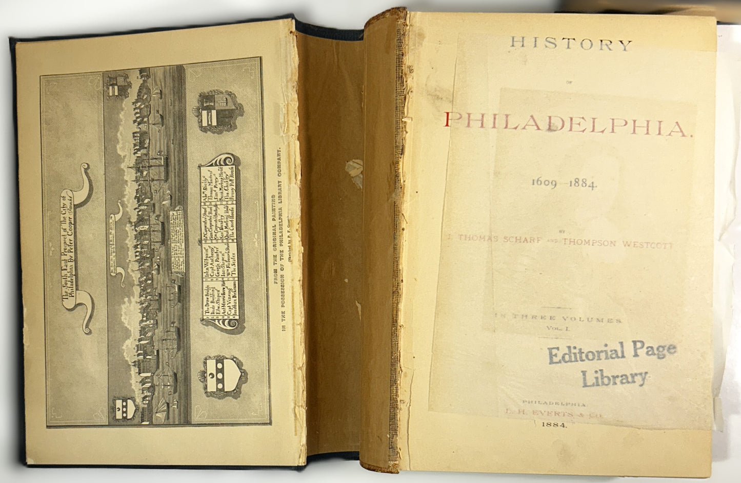 History of Philadelphia Scharf & Westcott 3 Vol Set Antique 1884 REBOUND Hardcovers