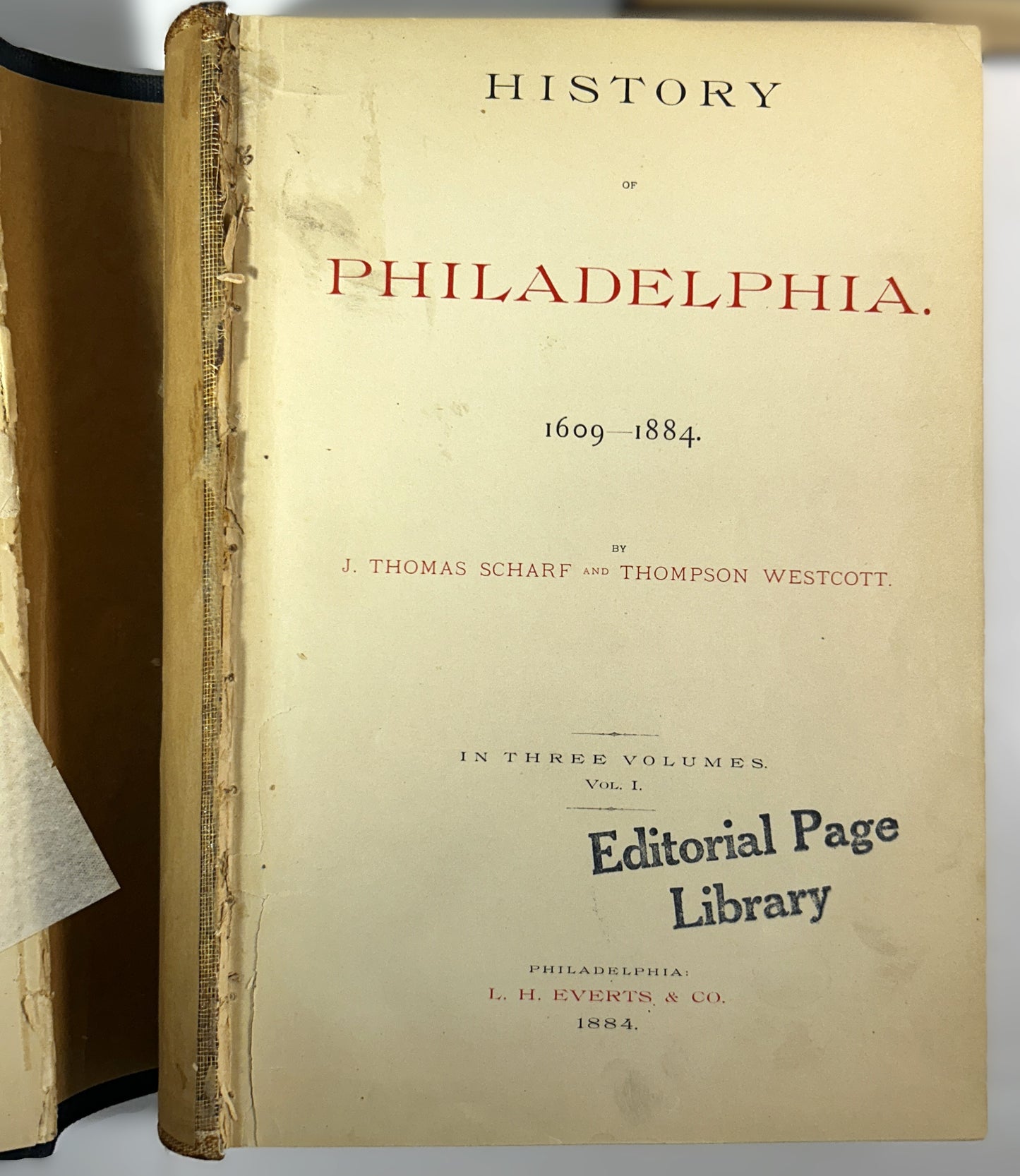 History of Philadelphia Scharf & Westcott 3 Vol Set Antique 1884 REBOUND Hardcovers