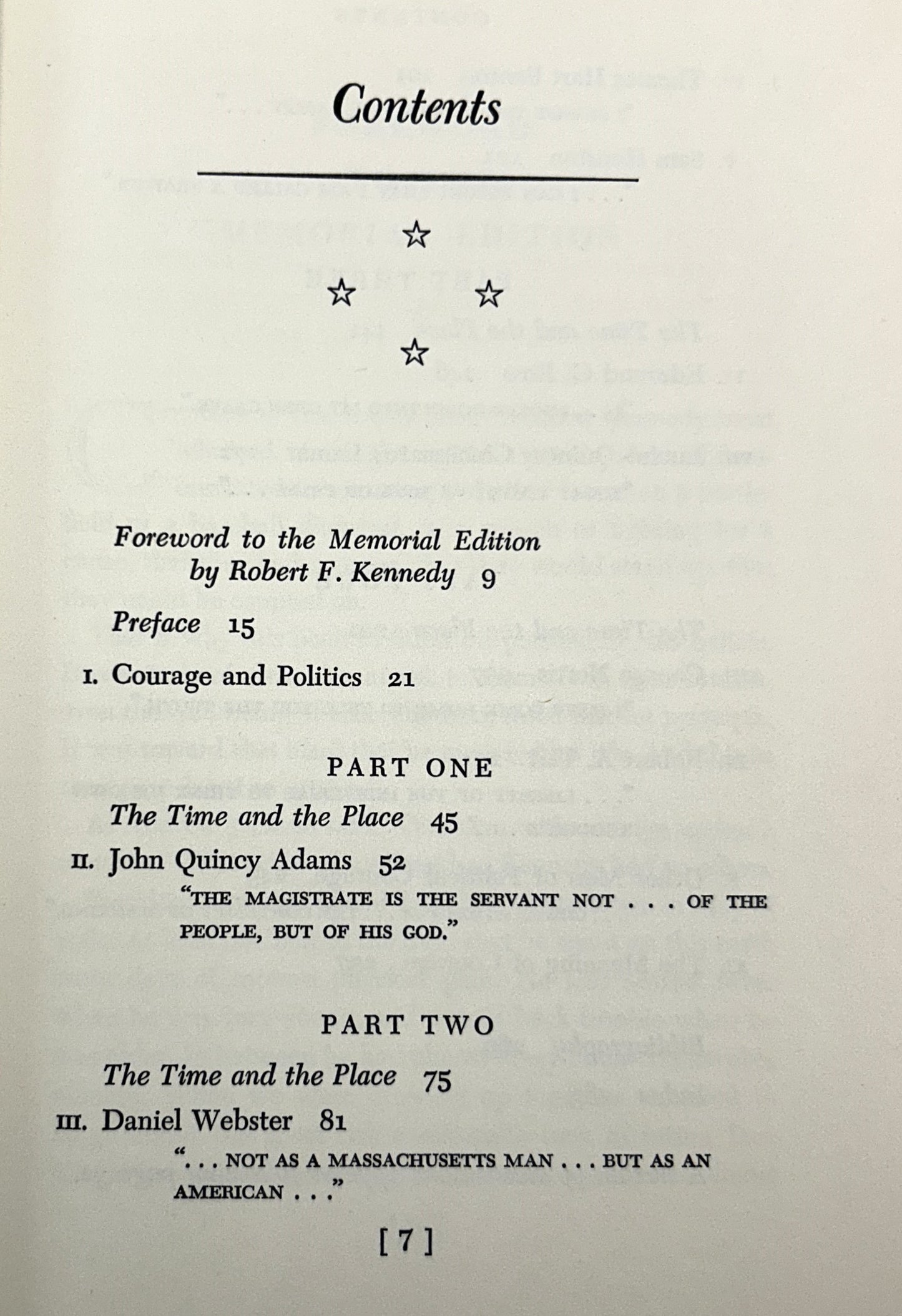 Profiles in Courage by John F. Kennedy 196 1st Memorial Edition