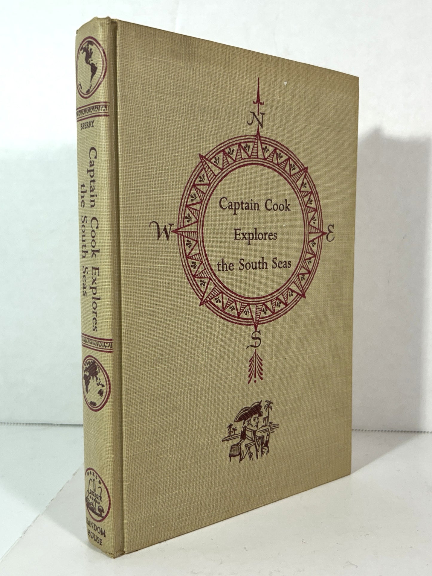 Landmark #19: Captain Cook Explores the South Seas by Armstrong Sperry 1955 2nd Print w/ SIGNED Author's Letter