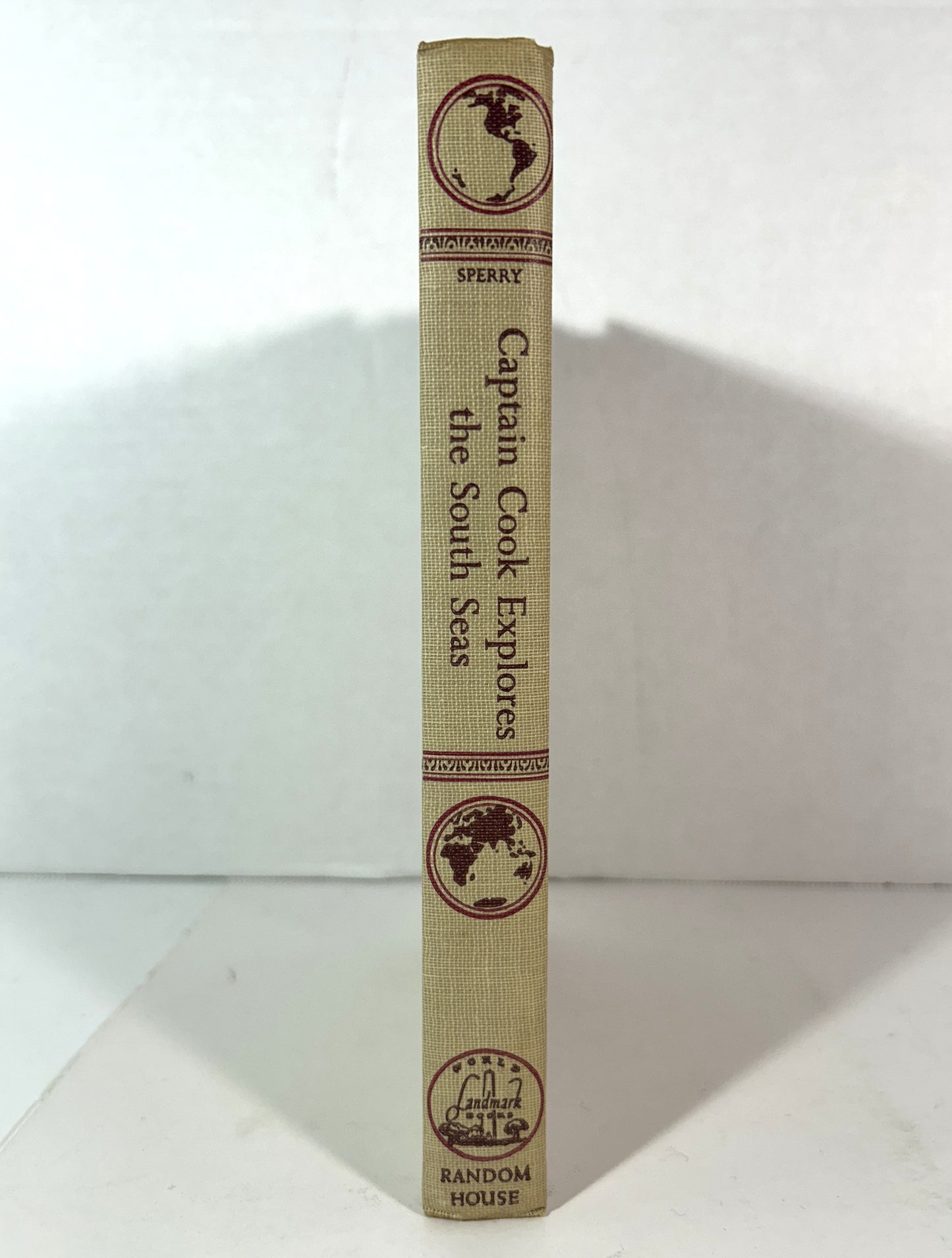 Landmark #19: Captain Cook Explores the South Seas by Armstrong Sperry 1955 2nd Print w/ SIGNED Author's Letter