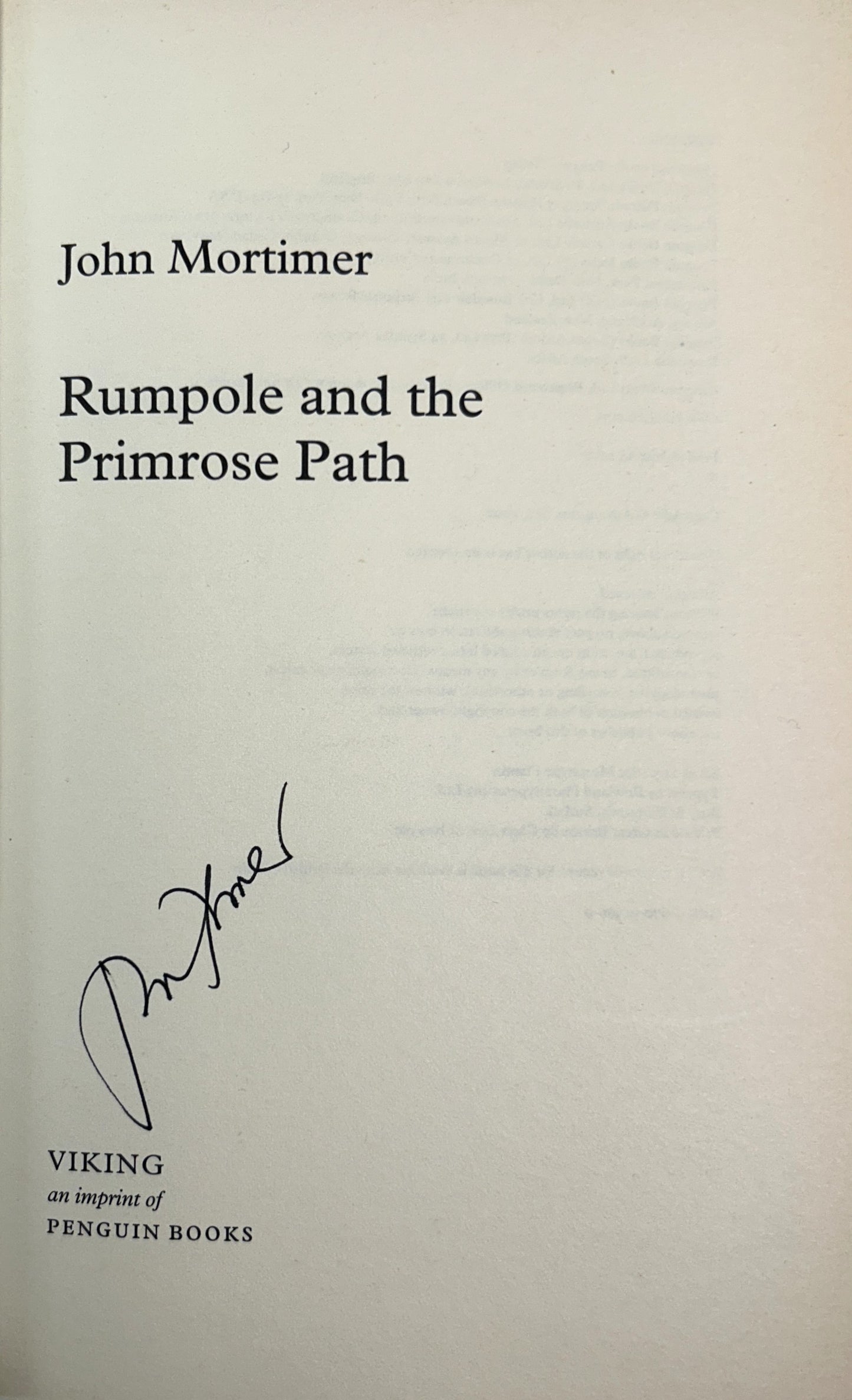 Lot of 5 Rumpole by John Mortimer 2001-2007 Hardcovers SIGNED