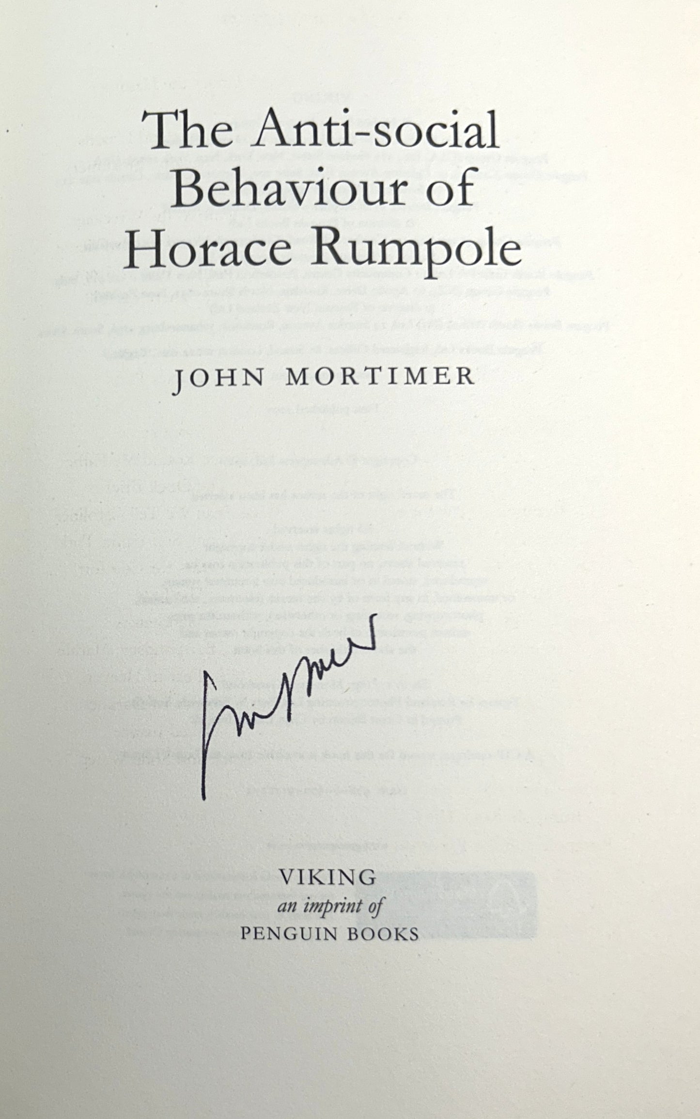 Lot of 5 Rumpole by John Mortimer 2001-2007 Hardcovers SIGNED