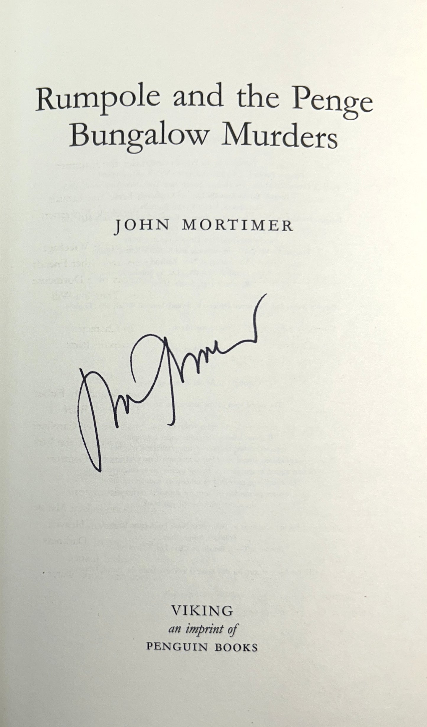 Lot of 5 Rumpole by John Mortimer 2001-2007 Hardcovers SIGNED