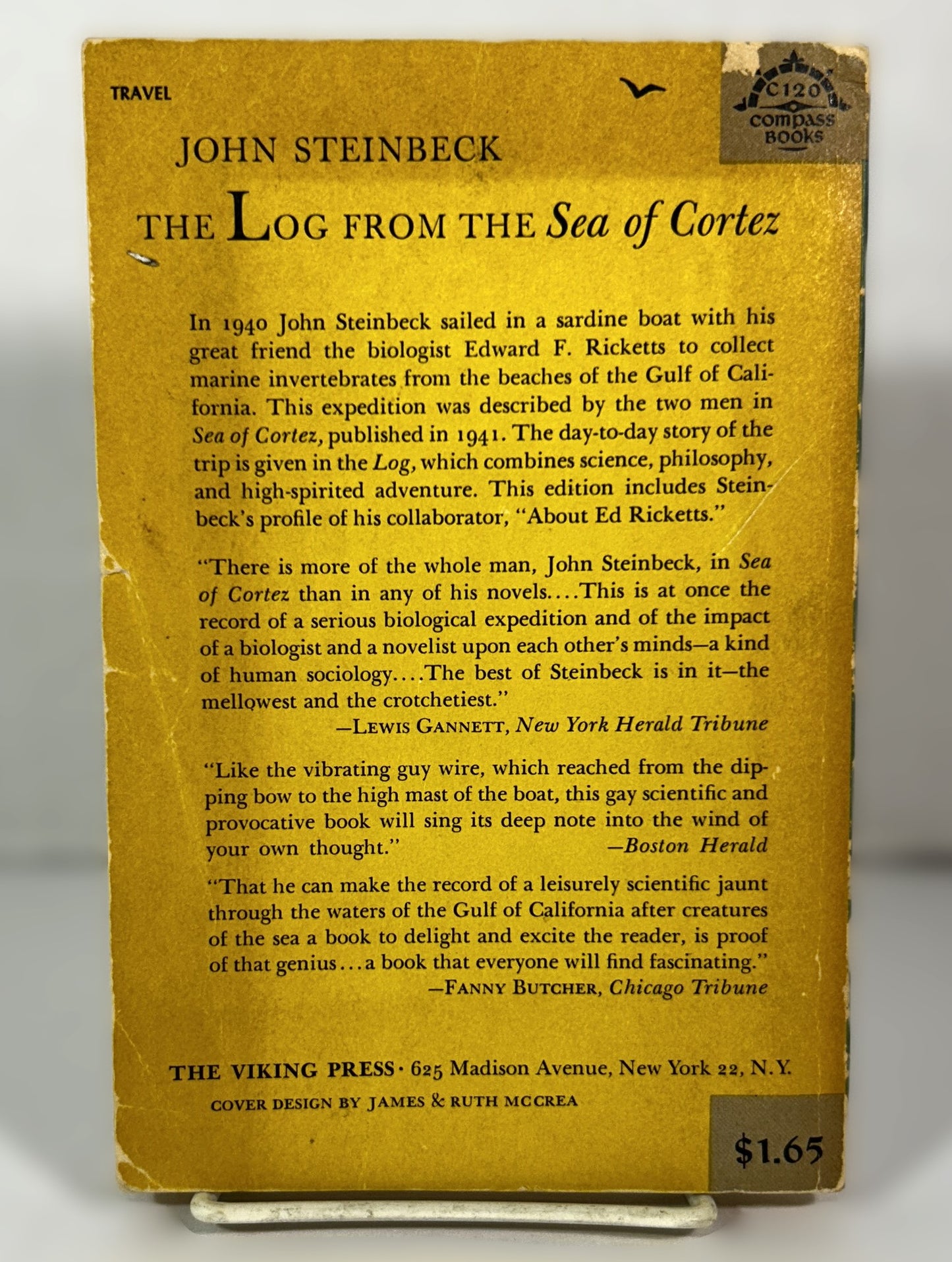 The Log from the Sea of Cortez by John Steinbeck 1965 Vintage