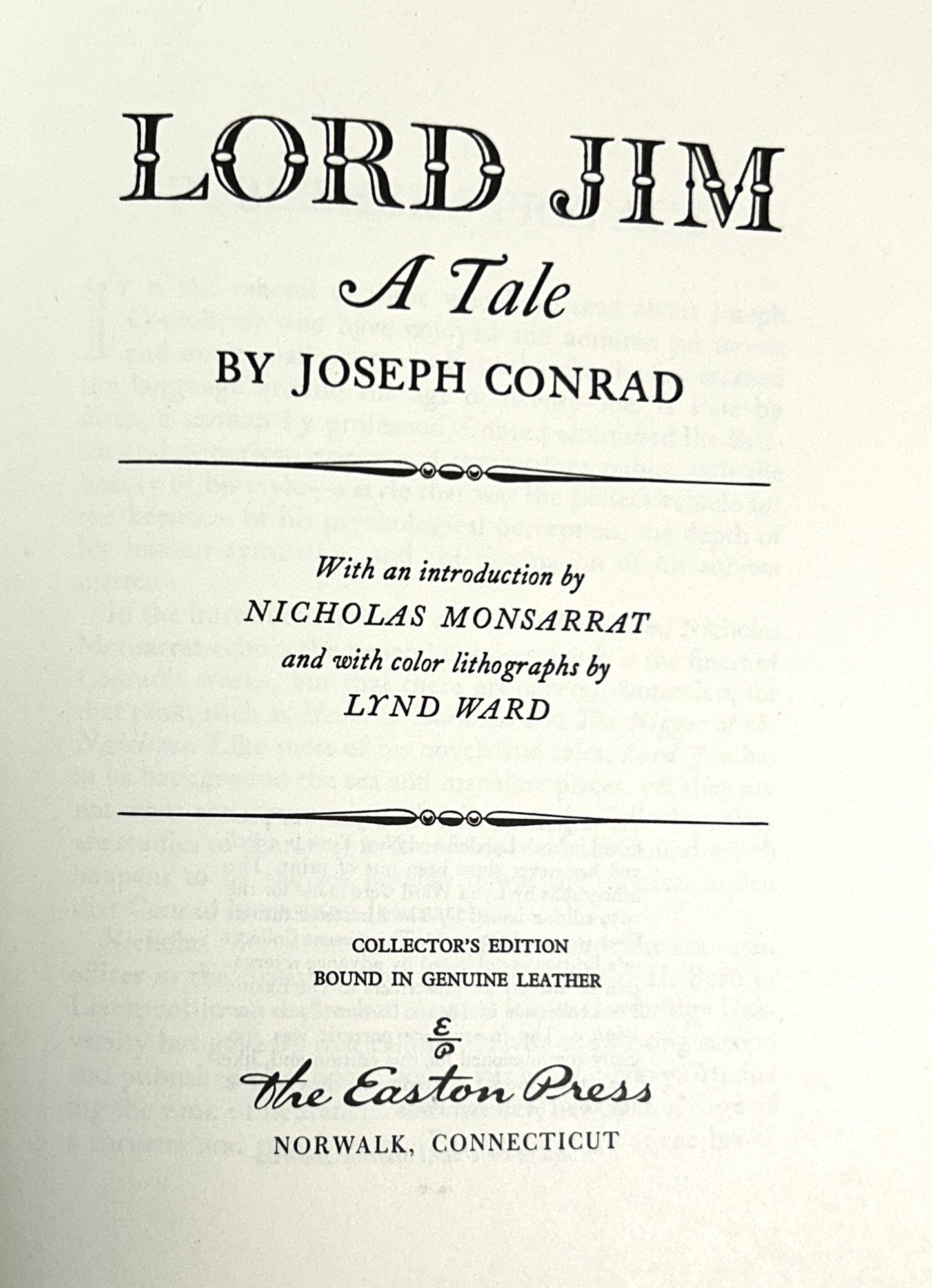 Easton Press: Lord Jim by Joseph Conrad 1977