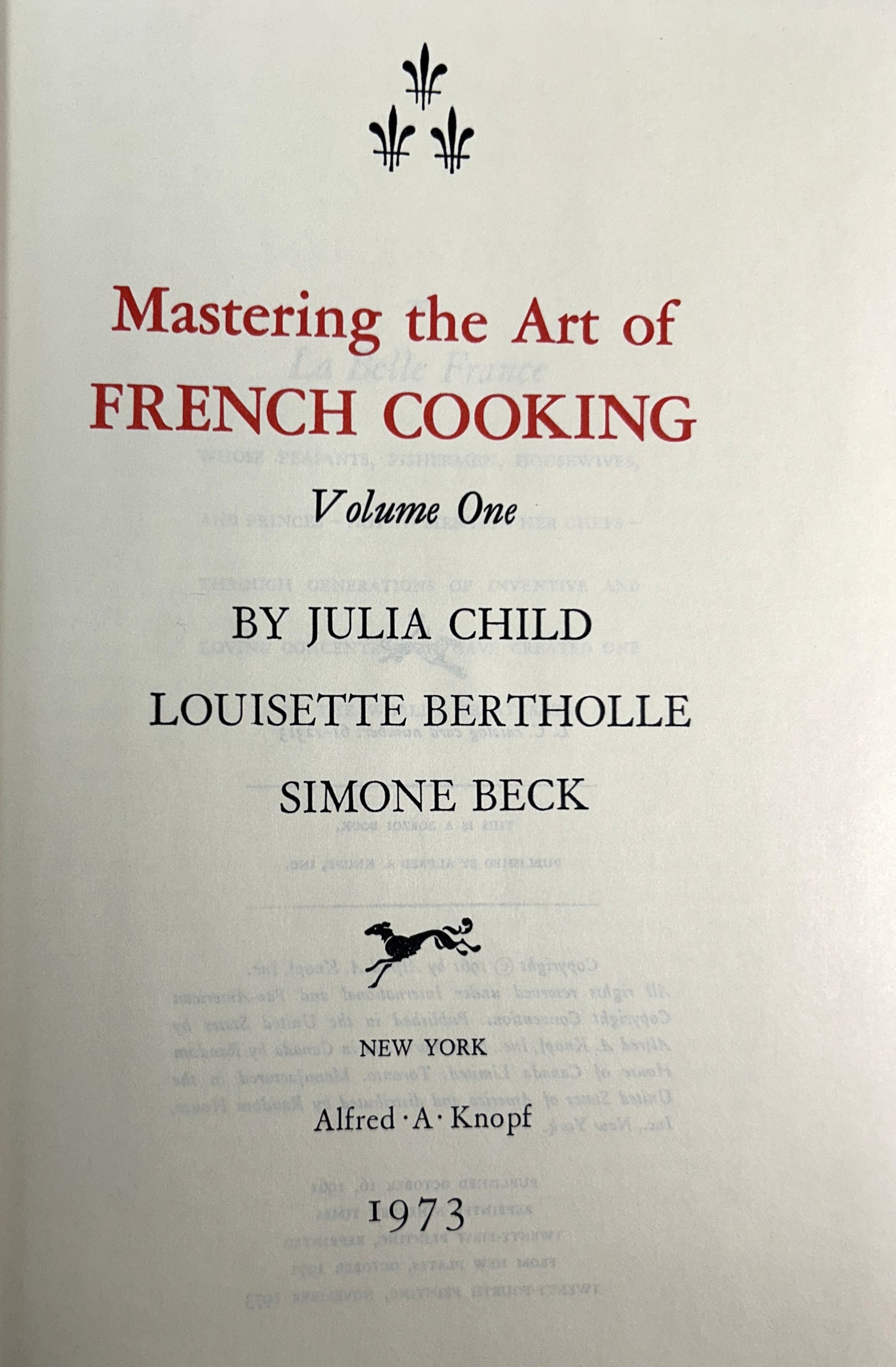 Set of 2 Mastering the Art of French Cooking by Julia Child 1970-1973 1st/2nd Editions