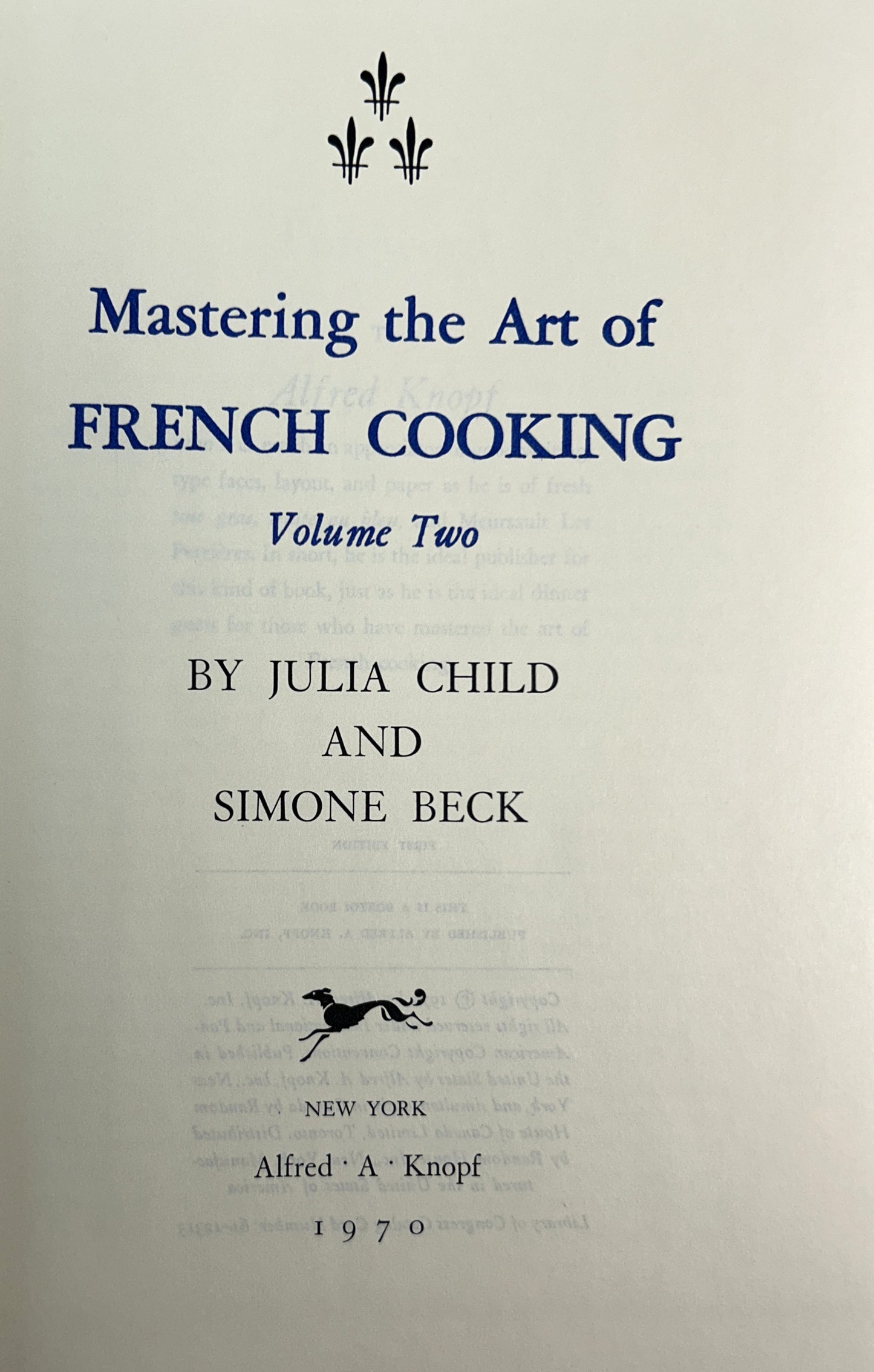 Set of 2 Mastering the Art of French Cooking by Julia Child 1970-1973 1st/2nd Editions