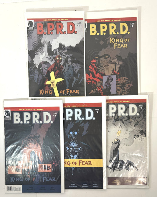 Dark Horse Comics: Set of 5 BPRD: King of Fear 2008 Comics