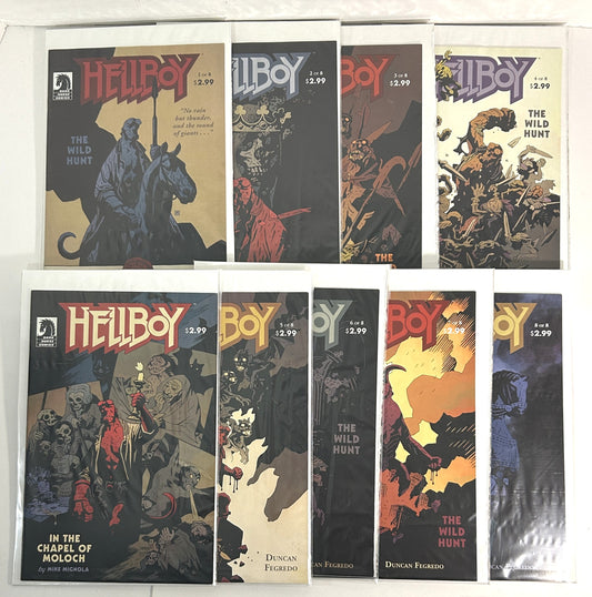 Dark Horse Comics: Set of 9 BPRD: 8 The Wild Hunt + 1 Chapel of Moloch 2008