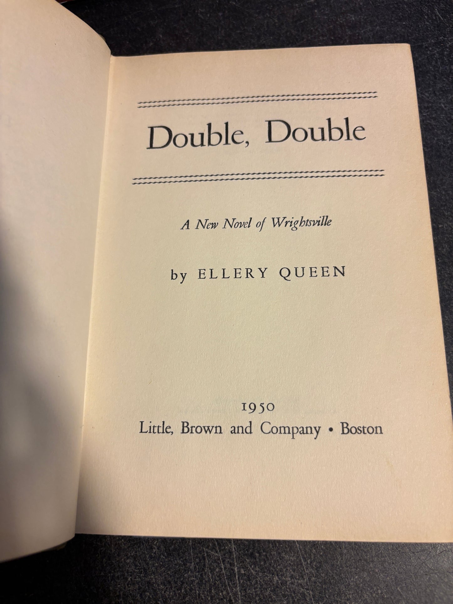 Double Double by Ellery Queen 1950 1st Edition Hardcover