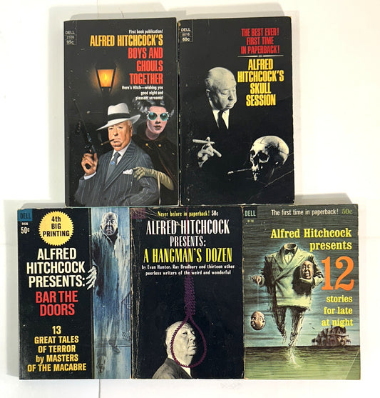 Set of 5 Alfred Hitchcock Presents 1962-1974 1st Printings