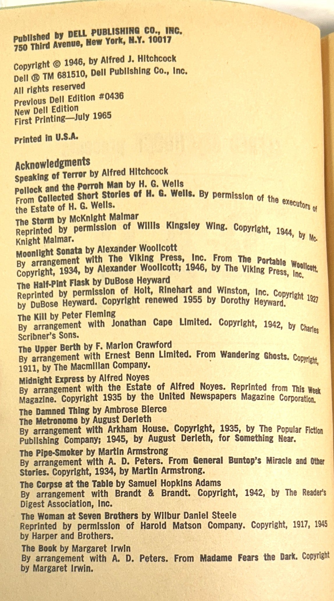 Set of 5 Alfred Hitchcock Presents 1962-1974 1st Printings