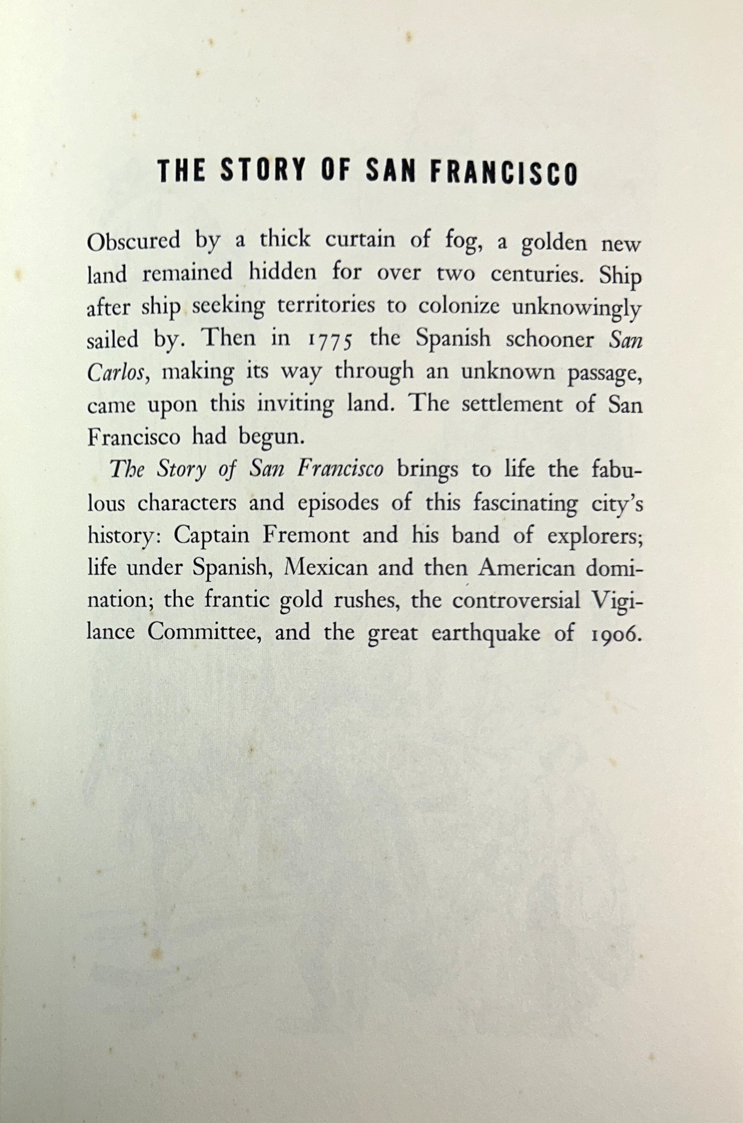 Landmark #59: The Story of San Francisco by Charlotte Jackson 1955