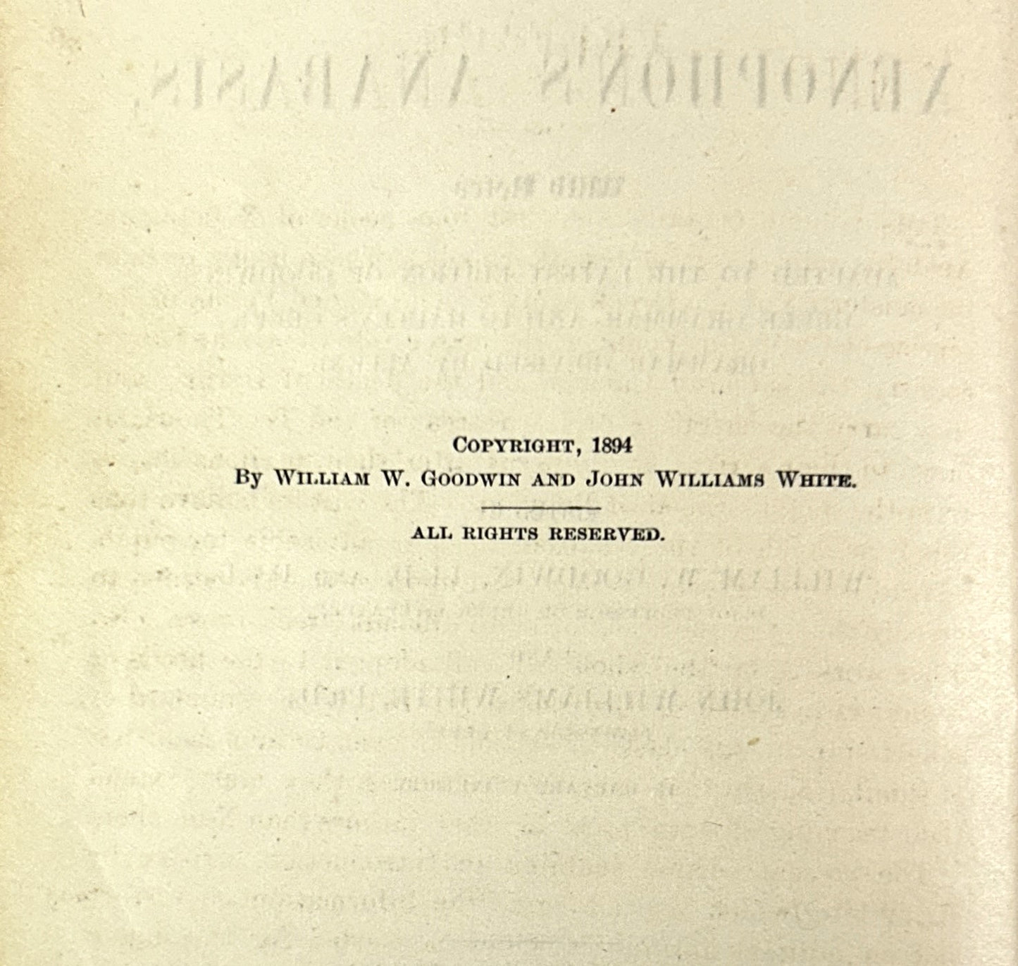 Set of 2 Ginn & Co. Volumes: Caesar's Gallic Wars 1893 and Xenophon's Anabasis circa 1880s