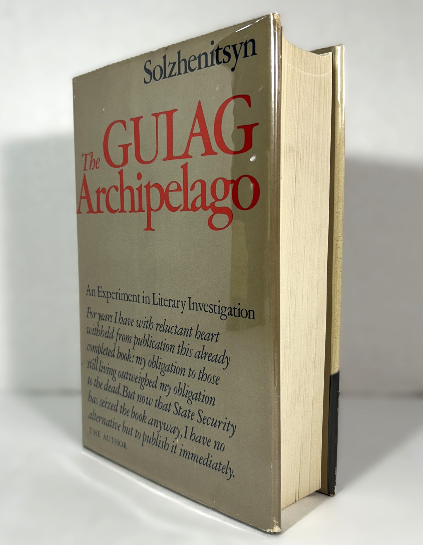 The Gulag Archipelago by Aleksandr Solzhenitsyn 1973 Hardcover