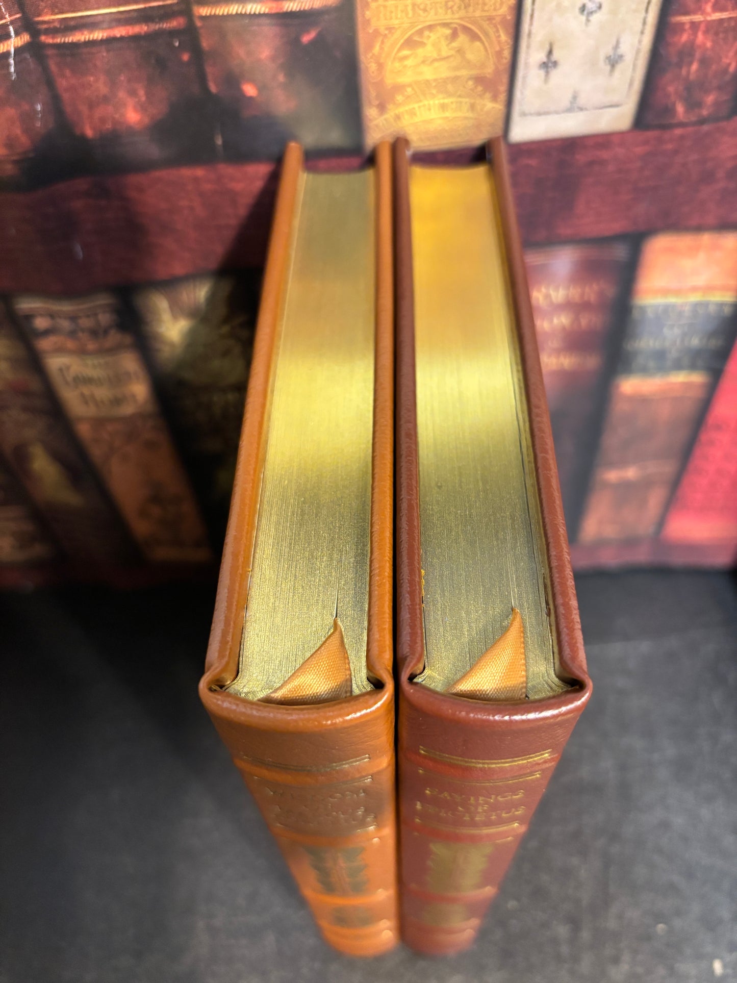 Easton Press: Wisdom of Marcus Aurelius / Sayings of Epictetus 2 Vol Leather Set w/ Slipcase