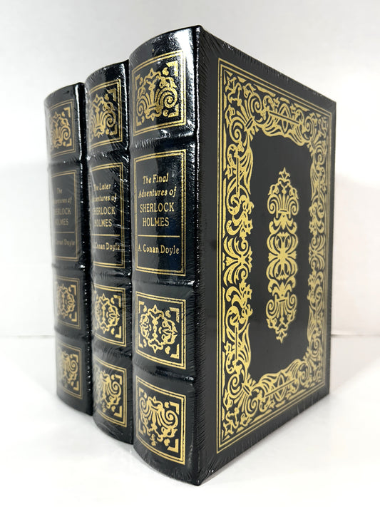 Easton Press: 3 Volume Set of the Adventures of Sherlock Holmes by Arthur Conan Doyle SEALED
