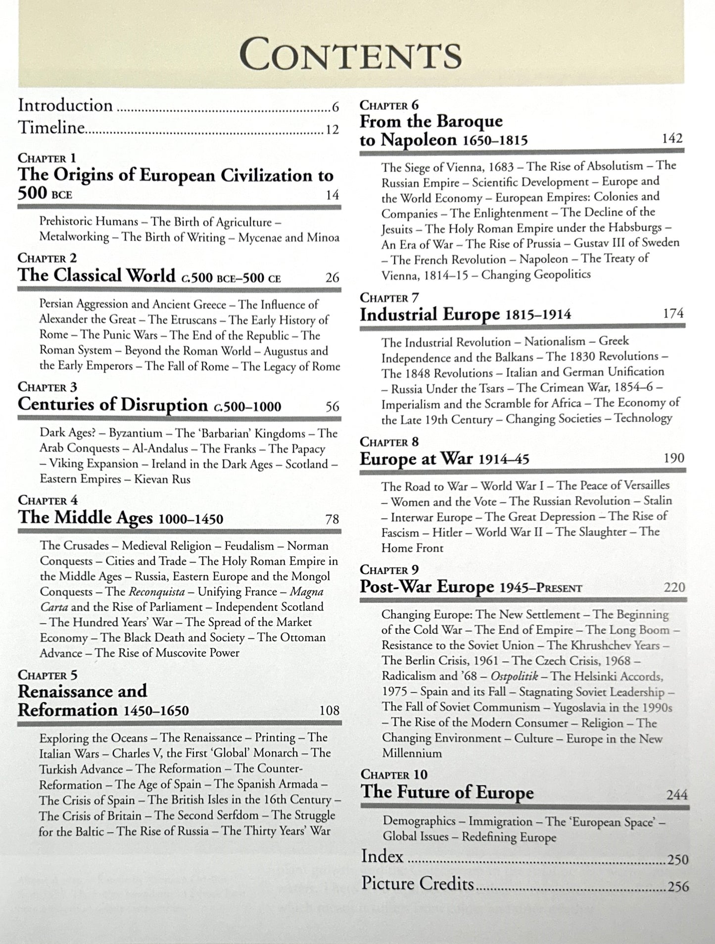 A History of Europe: from Prehistory to the 21st Century