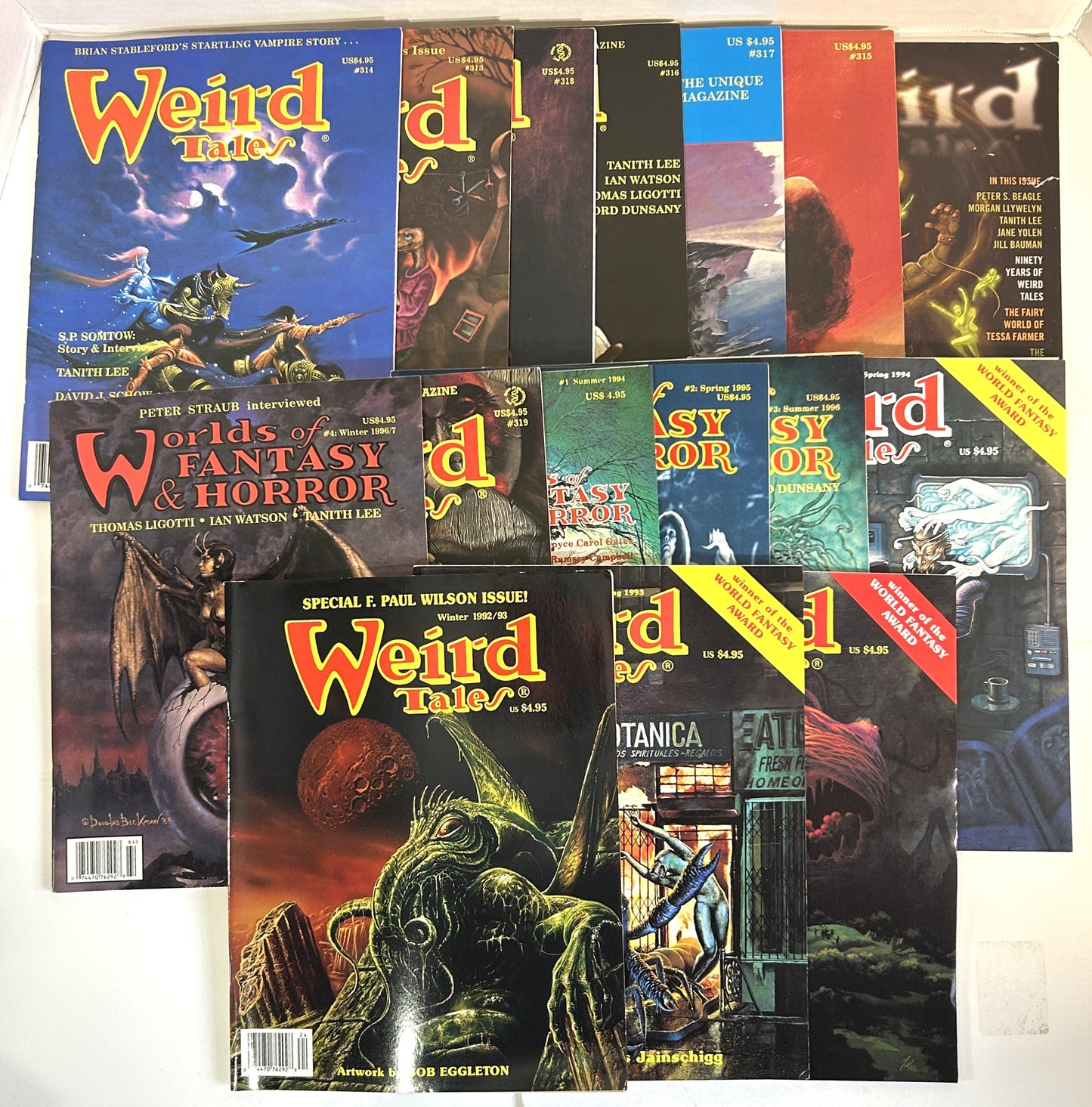 Lot of 16 Weird Tales 1990s Magazines (includes Thomas Ligotti Stories)