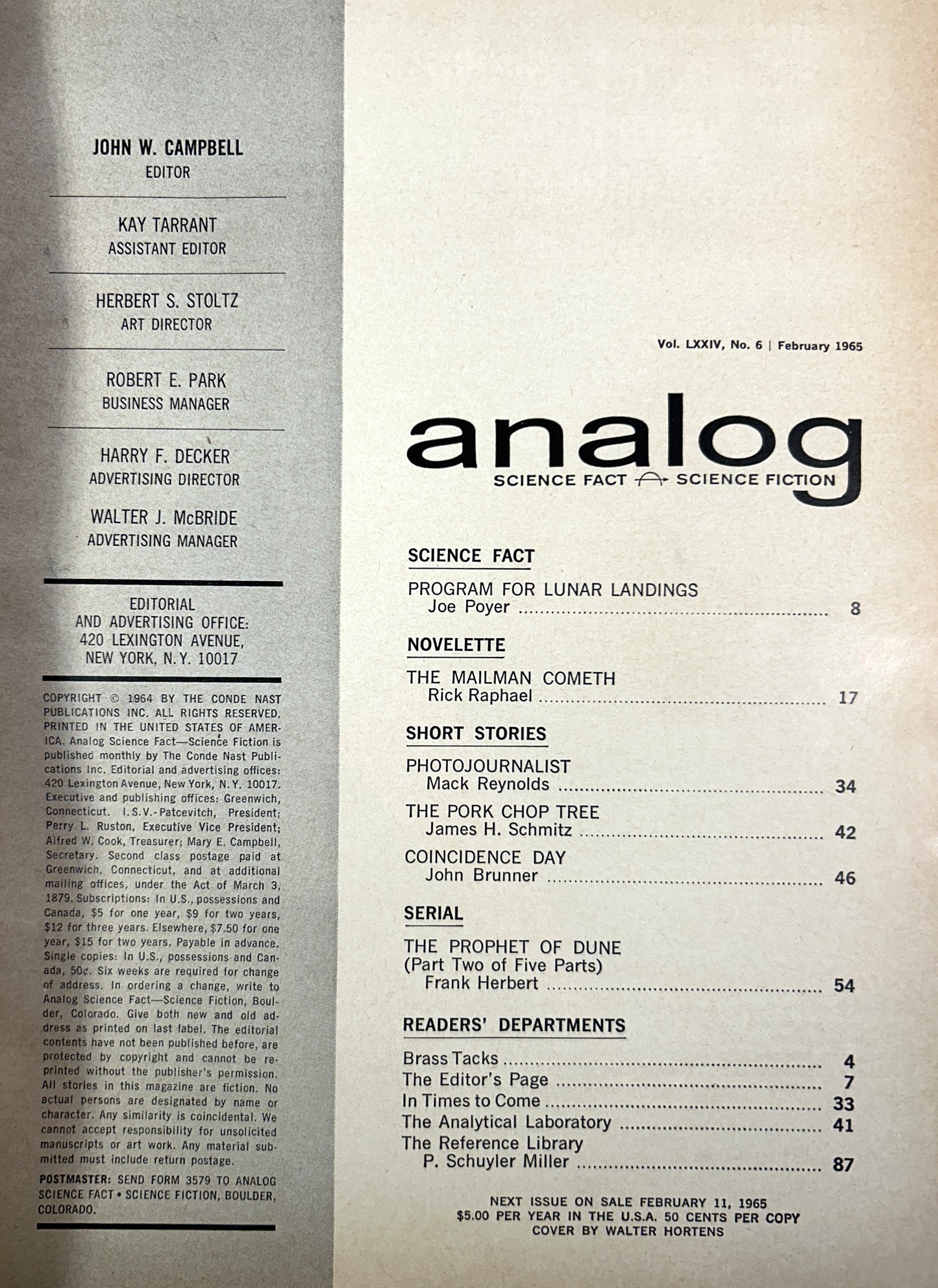 Set of 3 Analog 1965 Dune Editions