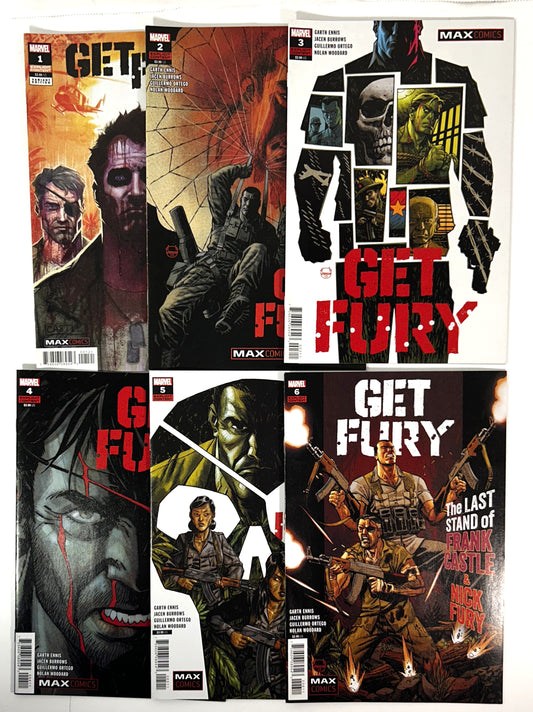 Marvel: Set of 6 Get Fury by Garth Ennis Variant Editions Max Comics