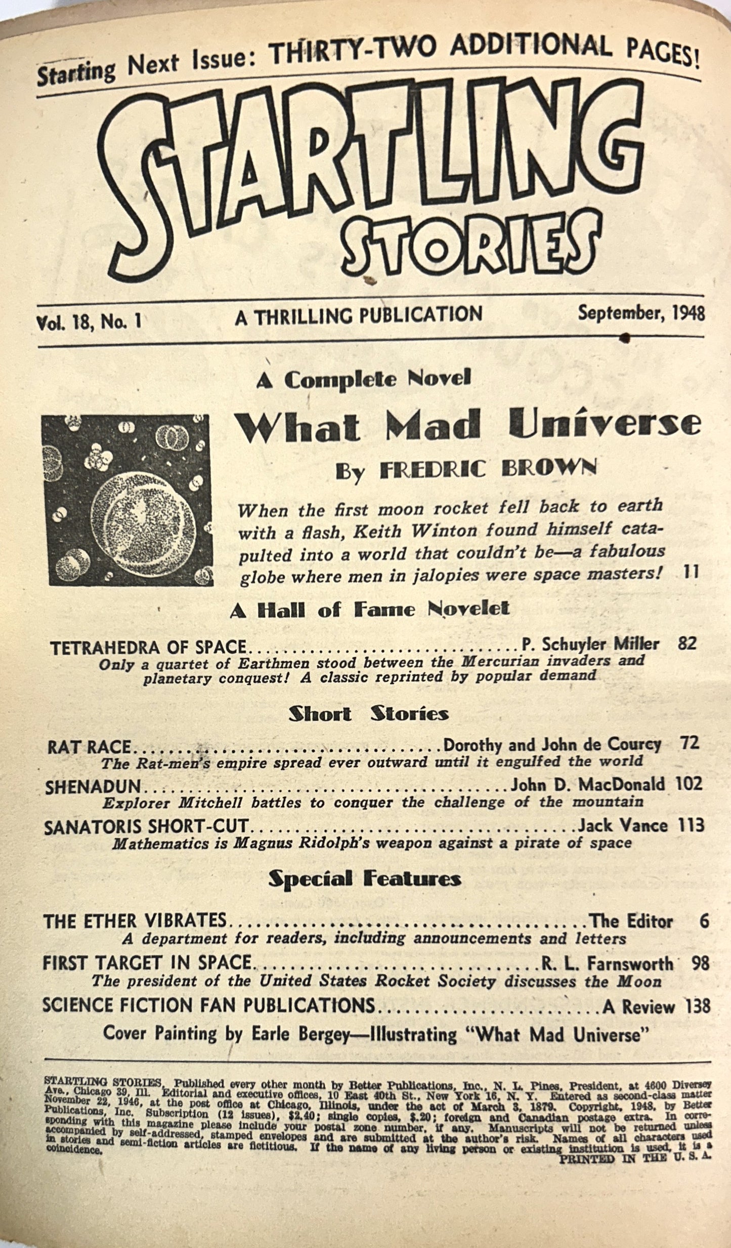 Startling Stories September 1948 Magazine