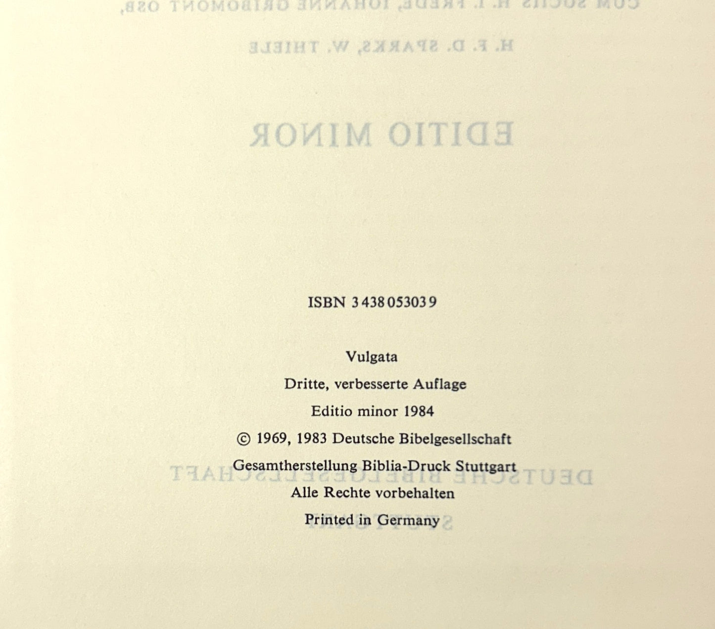 Biblia Sacra Vulgata 1984